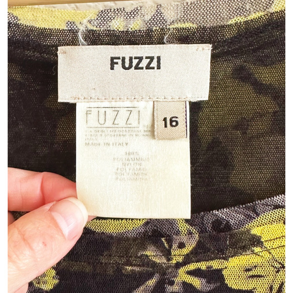 VTG Fuzzi Jean Paul Gaultier Sheer Mesh Floral Top Size 16 Y2K 90s Whimsy Grunge - Picture 5 of 7